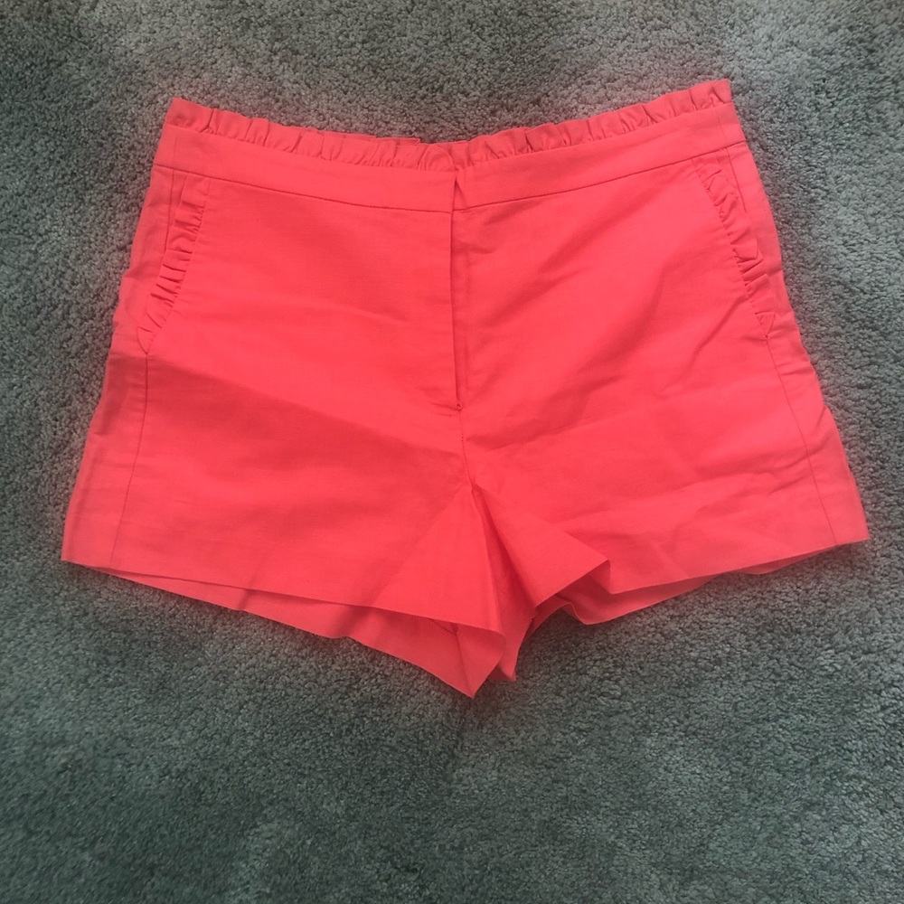 J. Crew High Waist Linen Blend Shorts